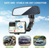 Rearview Mirror Phone Holder for Car, 360° Rotatable and Retractable Multifunctional Phone Holder - Black