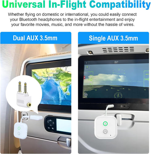 LENDAWAY 5.4 2 Bluetooth Transmitter Receiver,Airplane Bluetooth Audio Adapter,Wireless Audio Transmitter