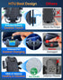 HTU 17 16 15 14 13 12 Upgraded Strongest Suction Car Phone Holder Bendable Arm, Never Block View Rotatable Cellphone