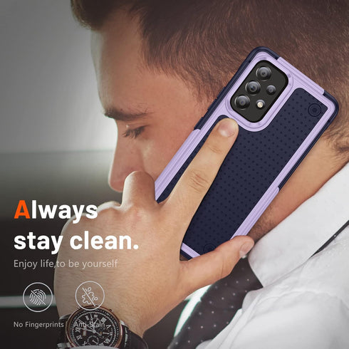 Jeylly Heavy Duty Shockproof Case for Samsung Galaxy A52 / A52 5G / A52s 5G, Purple