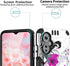 TJS Hybrid Shockproof Case for Boost Mobile Celero 5G 2024 (3rd Version), Metallic Brush Finish with Tempered Glass