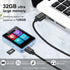 woolynew 32GB MP3 1.8 inch 512GB, Player with Bluetooth, Screen, with FM Radio, Recorder, Portable Sport HiFi Music