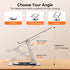 TECKNET 360 10-17" Laptop Stand for Desk, Rotating Base, Ergonomic Foldable Computer Stand for Laptop Riser Height