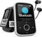 MP3 Player with Bluetooth and Sports Clip, Earbuds Included, Expandable to 128GB, HD Color Screen, 34 Hours Battery