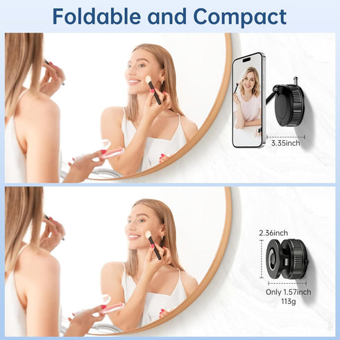 NibulaSpark 360 Vacuum Magnetic Shower Phone Holder for Bathroom, Kitchen, Car- Hands Free Mirror Phone Holder