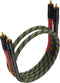 HiFi Interconnect Cable - 2RCA Male to Dual RCA Male AV Cables, Digital & Analogue Subwoofer Stereo Audio Cable for