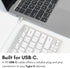 Macally Small USB C Keyboard, Plug & Play Wired Apple Keyboard for Mac mini, MacBook Pro/Air, iMac, iPad, Windows