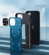FNTCASE iPhone 15 Heavy Duty Phone Case: Military Grade, Dropproof, Kickstand, Textured Bumper, Rugged Protector (Blue)