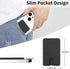 Senose Phone Card Holder - Silicone Anti Slip Out Wallet Stick On for iPhone 13/12 Pro Max (3 Pack, Black)