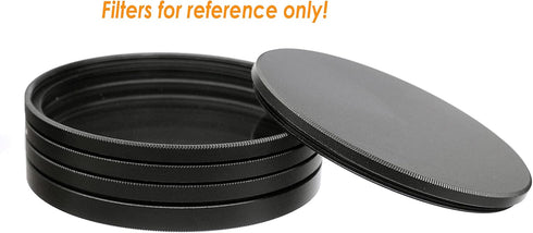 Fotasy 62mm Metal Filter Caps, Aluminum Alloy, Slim Stack for 62mm Filters