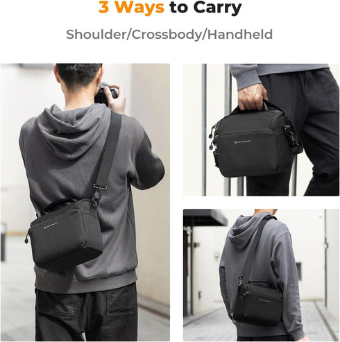 K&F Concept Small Camera Sling Bag, Crossbody Case for DSLR/SLR, Cute Compact Shoulder Photography Bag