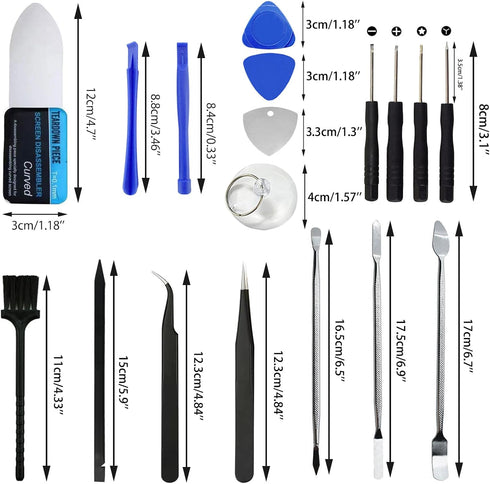 19 in 1 Electronics Repair Tool Kit, Spudger Pry Opening Tool Screwdriver Set for iPhone, Laptop, iPad, Cell Phone,