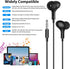 Wired Earbuds with Microphone, Noise Canceling 3.5mm Headphones for School Students, In-Ear Headset for iPhone,