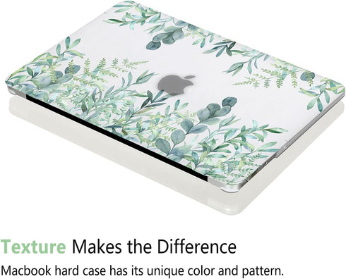 Case for MacBook Pro 15 inch (A1398, 2012-2015), 3D Effect Matte Clear Hard Cover & Keyboard Cover, Plants
