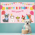 Dog Girl Party Decorations, Pink Puppy Dog Themed Birthday Supplies, Lets Party Banner Backdrop for Kids Photography