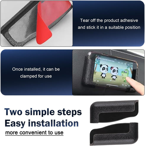 Zosgrew 2 PCS Car Mobile Phone Bracket, Multifunctional Adjustable Dashboard Phone Mount, Self Adhesive Dashboard