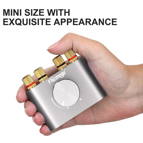 Facmogu F900S 160W Bluetooth 5.0 Mini Amplifier, 80Wx2 2.0CH Audio Power Amplifier with AUX/USB/BT Input & 12V 5A Power