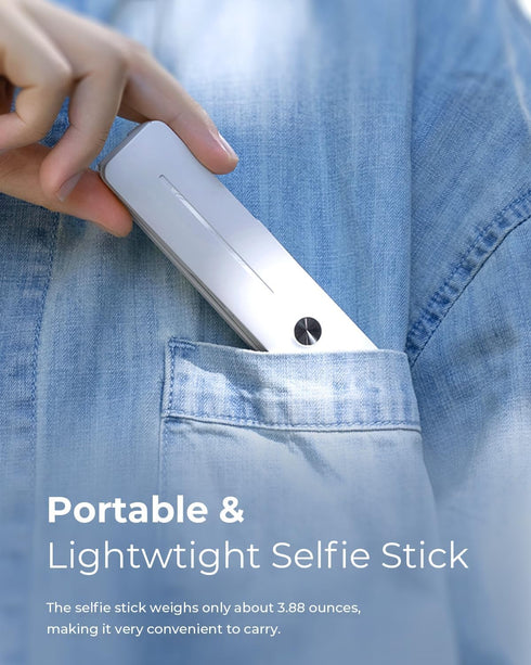 SupeDesk Selfie Stick for iPhone, Extended Portable Selfie Stick, Wireless Remote, Adujustable, Compact Phone Holder
