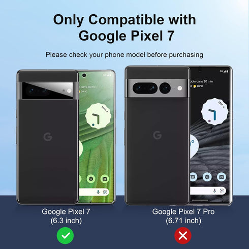 LK 3 Pack Screen Protector for Google Pixel 7 with 2 Pack Camera Lens Protector, 9H Tempered Glass, Fingerprint Unlock