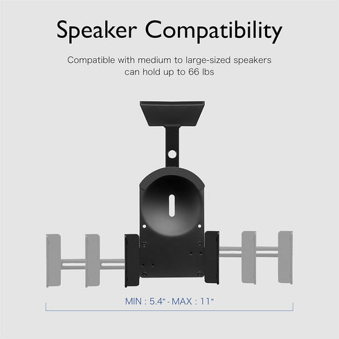 TNP Dual Bookshelf Speaker Wall Mount - 2 Pack, Adjustable, Compatible with Sony, Bose, Yamaha, Pioneer, Supports 66 lbs