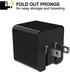 Scosche HA12-RP SuperCube 12W Single USB Port Portable Wall Charger Adapter for All USB Devices, Cell Phone, Tablet, Travel Charger in Black