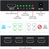 HDMI Splitter 1 in 4 Out V1.4b Powered Video Splitter with AC Adaptor Supports Ultra HD 1080P 2K x4K@30Hz