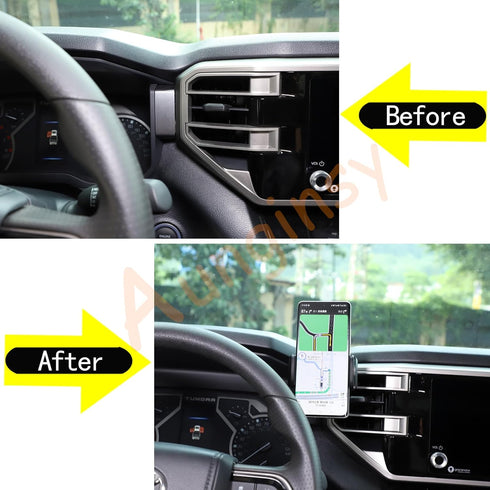 Car Dashboard Phone Holder for Toyota Tundra/Sequoia 2022-2023, Multifunctional Phone Mount, Fits All Smartphones