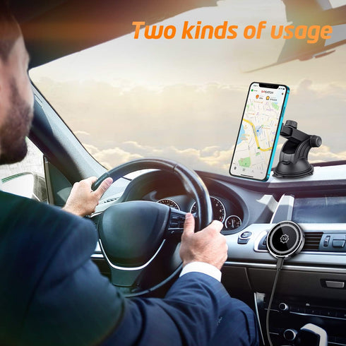 WixGear 15W Wireless Magnetic Car Charger, Air Vent and Dashboard Charger for iPhone 13/12 Pro Max with Auto Alignment
