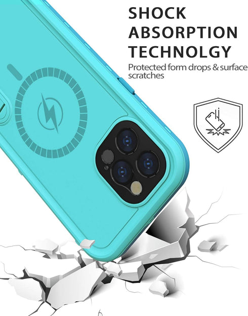 Diverbox Waterproof Case for iPhone 12 Pro Max - Durable Shockproof Cover with Kickstand and Screen Protector