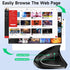 Stylish Ergonomic Optical Wireless Mouse, Rechargeable 2.4G Vertical Mice, Cordless with USB Receiver, 800/1200/1600