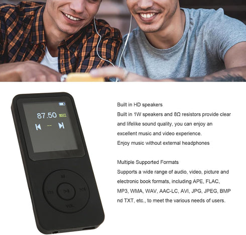 Zopsc MP3 5.0, Player with Bluetooth Portable Music Player with Built in HD Speaker, Photo Video Playback FM Radio
