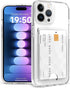 Gukalong Wallet Case for iPhone 15 Pro Max, Heavy Duty Protection, Anti-Yellow Clear Case with Credit Card Holder, ID