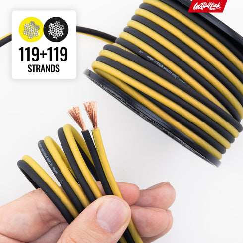 Install Link 14 AWG Gauge Speaker Wire Cable (30 Feet) for Stereo, Car or Home Theater, CCA