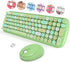 MOFII Wireless Keyboard and Mouse Combo, 2.4GHz Retro Typewriter Keyboard and Cute Mouse for Windows