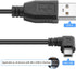 PASOW Mini USB Power Cable, 90 Degree Right Angle (No Data Transfer) for Dash Cam (11.5FT)
