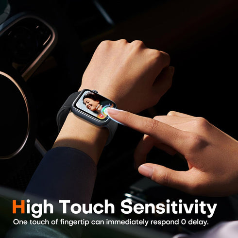 L?K 8 Pack TPU Screen Protector for Apple Watch Series 9 8 7 41mm, Self-Healing Anti Scratch Flexible Film