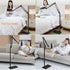 Heavy Duty Steel Phone/Tablet Floor Stand, Adjustable Mobile Cell Mount with 360 Degree Rotation, 4.6 Feet Long Arm