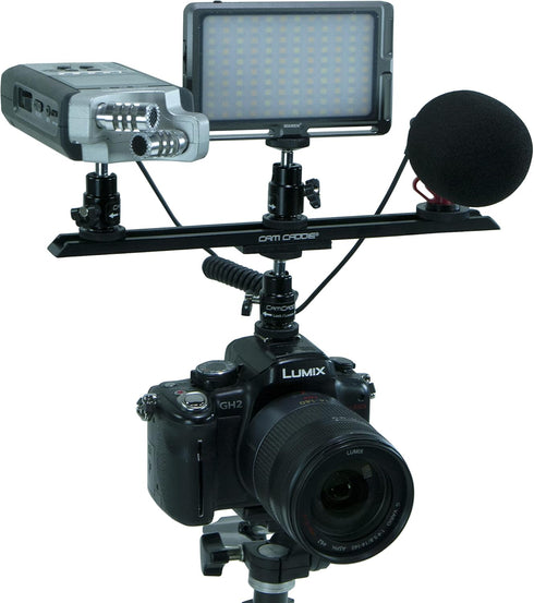 Hot Shoe Mount Adapter 1/4" Mini Ball Head Ring Light Adapter for Cameras, Camcorders, GoPro, LED Video Light