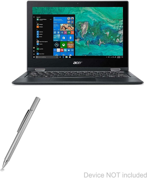 BoxWave Stylus Pen - FineTouch Capacitive Stylus for Acer Spin 1 (SP111-33) - Metallic Silver
