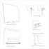 TXEsign Adhesive Wall Phone Tablet Holder Mount Stand for Smartphones, eReader, Wall Shelf (White)