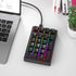 Gurjot 21 Number Pad, Mechanical USB Wired Numeric Keypad with Color Backlit Key Numpad for Laptop Desktop Computer PC