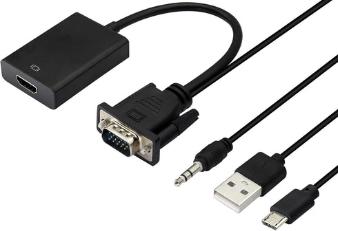 zdyCGTime VGA to HDMI Converter Adapter, Output 1080P VGA Male to HDMI Female