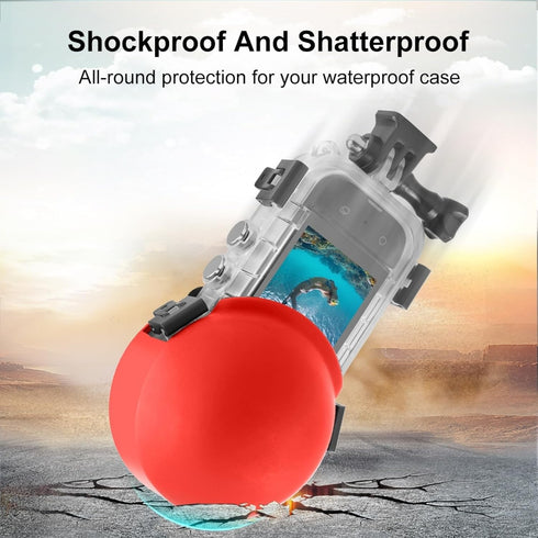 PULUZ Silicone Lens Cover for Insta360 X3 Dive Housing Case, Protective Flexible Lens Guard (Red)