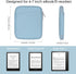 Cayeelu 6-7 Inch Padded Sleeve Pouch for eBook/E-Reader/Kindle Paperwhite/Kindle Oasis (Misty Blue-PU)
