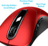 memzuoix 2.4G Wireless Mouse, 1200 DPI Optical Cordless Mouse with USB Receiver, Portable for Laptop, PC, MacBook, Red