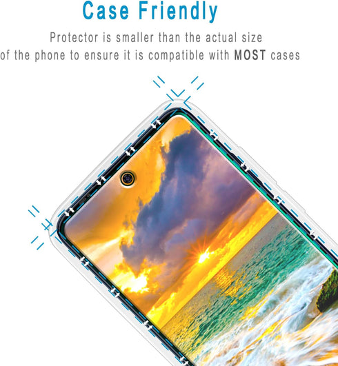 HPTech Tempered Glass Screen Protector for Motorola Moto Edge (2021) / Moto Edge 5G UW - 9H Hardness, Anti-Scratch,