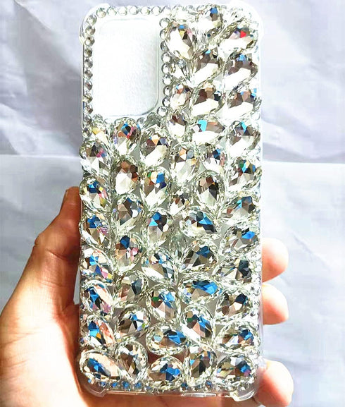 Aikukiki for OnePlus Nord N200 Case, 3D Handmade Sparkle Crystal Diamond Bling Glitter Phone Case