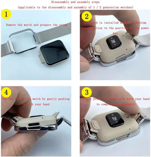 Compatible for Redmi Watch 3 Bands, Stainless Steel Metal Replacement Strap for Xiaomi Redmi Watch 3 Smart Watch