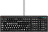 New 104-Key Large Print USB Wired Keyboard, 7ft, Spill-Resistant, Sleek Black for Laptop, Mac, TV, and Computer