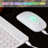 Ultra-Slim Bluetooth Keyboard and Mouse, Portable Mini Wireless Keyboard Rechargeable with 7-Color Backlit for iPad,